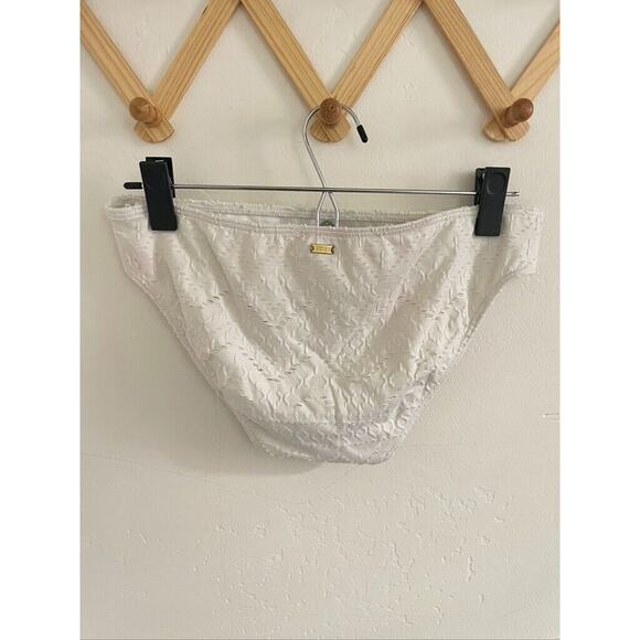 Roxy Bikini Bottom Women's Medium Swimwear Quiet Beauty White Moderate Mid Waist - Picture 4 of 6
